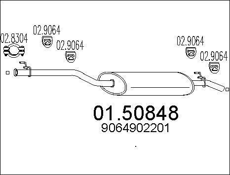 MTS 01.50848 - Silenziatore centrale www.autoricambit.com