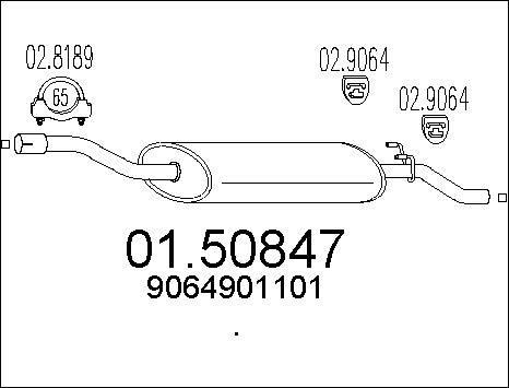 MTS 01.50847 - Silenziatore centrale www.autoricambit.com