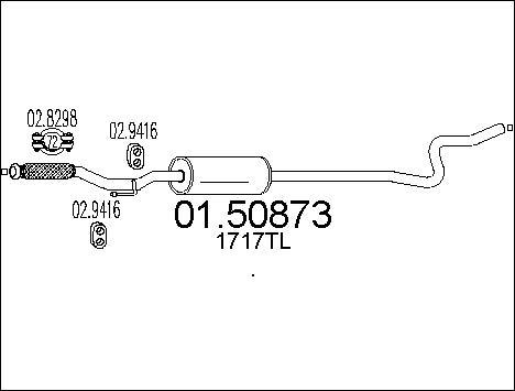 MTS 01.50873 - Silenziatore centrale www.autoricambit.com