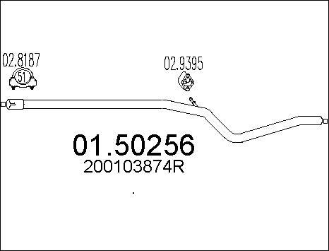 MTS 01.50256 - Silenziatore centrale www.autoricambit.com