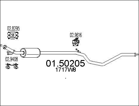 MTS 01.50205 - Silenziatore centrale www.autoricambit.com