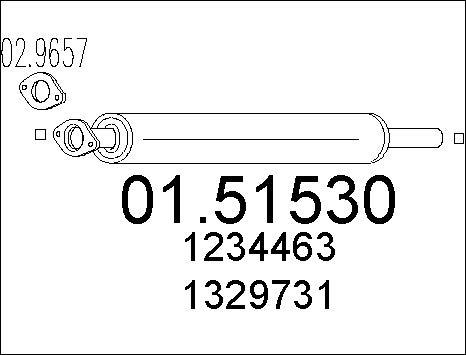 MTS 01.51530 - Silenziatore centrale www.autoricambit.com