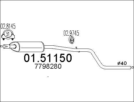 MTS 01.51150 - Silenziatore centrale www.autoricambit.com