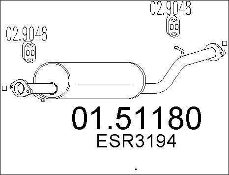 MTS 01.51180 - Silenziatore centrale www.autoricambit.com