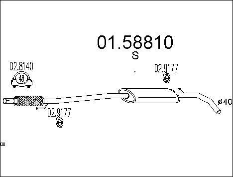 MTS 01.58810 - Silenziatore centrale www.autoricambit.com