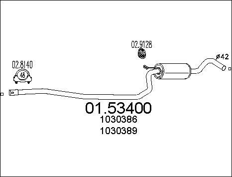 MTS 01.53400 - Silenziatore centrale www.autoricambit.com