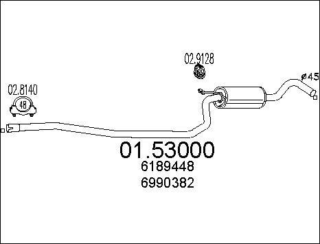 MTS 01.53000 - Silenziatore centrale www.autoricambit.com