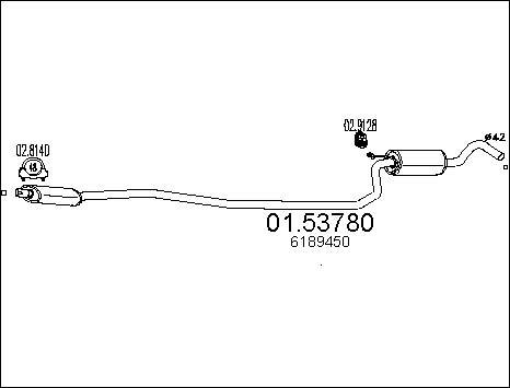 MTS 01.53780 - Silenziatore centrale www.autoricambit.com