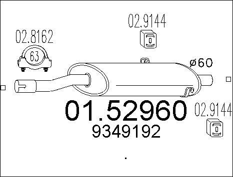 MTS 01.52960 - Silenziatore centrale www.autoricambit.com