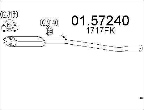 MTS 01.57240 - Silenziatore centrale www.autoricambit.com