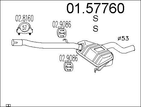 MTS 01.57760 - Silenziatore centrale www.autoricambit.com