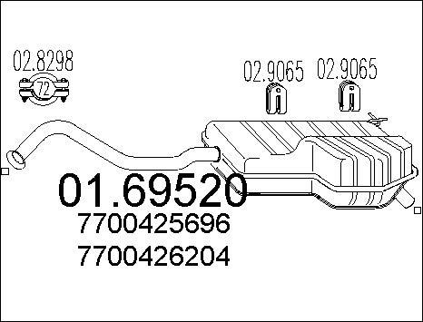 MTS 01.69520 - Silenziatore posteriore www.autoricambit.com