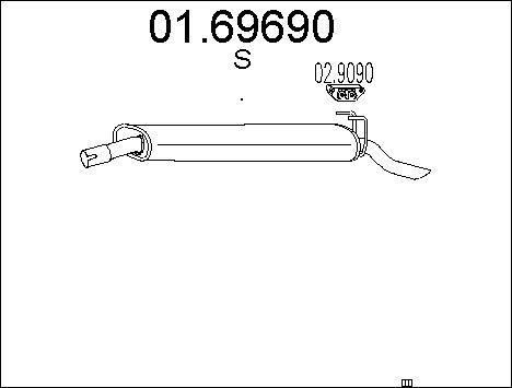 MTS 01.69690 - Silenziatore posteriore www.autoricambit.com