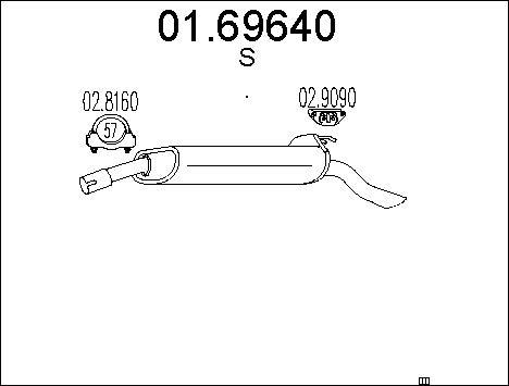 MTS 01.69640 - Silenziatore posteriore www.autoricambit.com