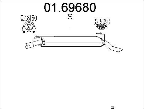 MTS 01.69680 - Silenziatore posteriore www.autoricambit.com