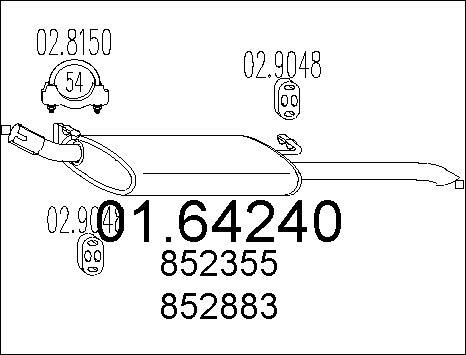 MTS 01.64240 - Silenziatore posteriore www.autoricambit.com