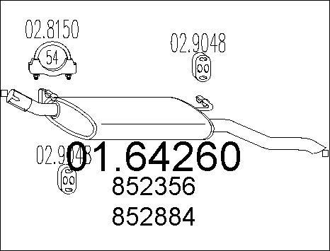 MTS 01.64260 - Silenziatore posteriore www.autoricambit.com