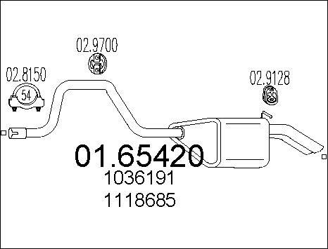 MTS 01.65420 - Silenziatore posteriore www.autoricambit.com