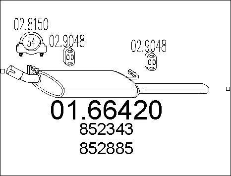 MTS 01.66420 - Silenziatore posteriore www.autoricambit.com