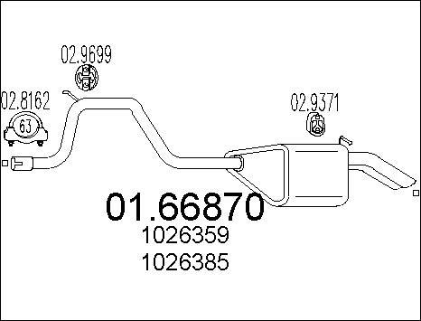 MTS 01.66870 - Silenziatore posteriore www.autoricambit.com