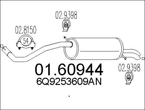 MTS 01.60944 - Silenziatore posteriore www.autoricambit.com