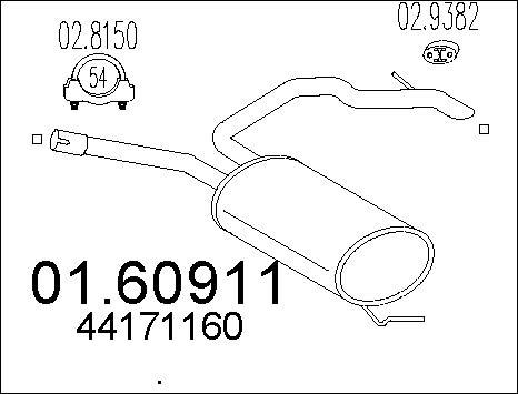 MTS 01.60911 - Silenziatore posteriore www.autoricambit.com