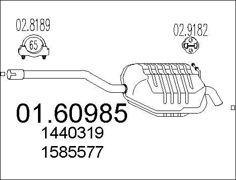 MTS 01.60985 - Silenziatore posteriore www.autoricambit.com