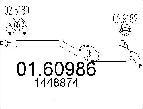 MTS 01.60986 - Silenziatore posteriore www.autoricambit.com