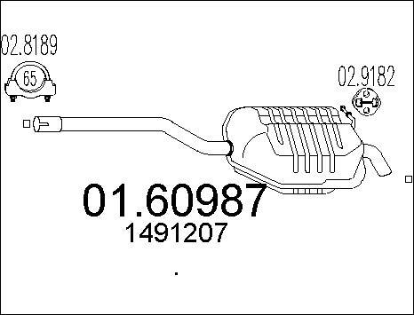 MTS 01.60987 - Silenziatore posteriore www.autoricambit.com