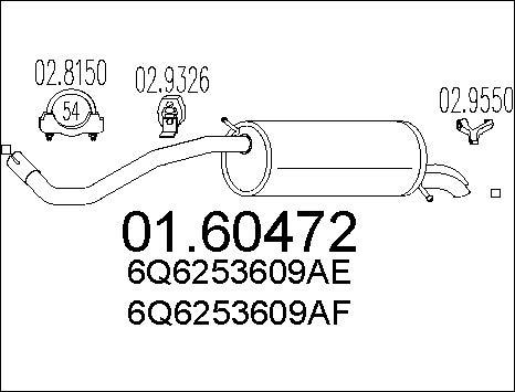 MTS 01.60472 - Silenziatore posteriore www.autoricambit.com