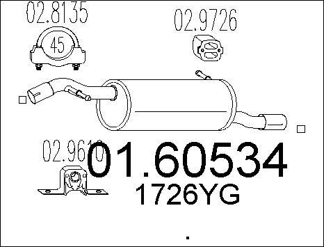 MTS 01.60534 - Silenziatore posteriore www.autoricambit.com