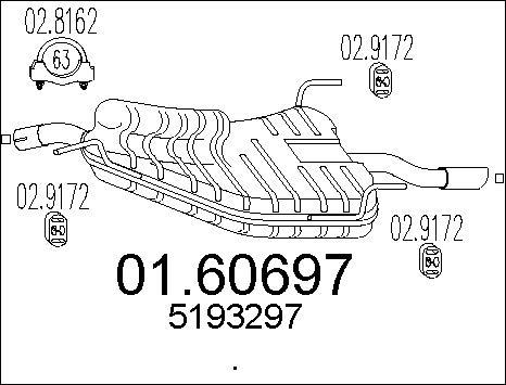 MTS 01.60697 - Silenziatore posteriore www.autoricambit.com