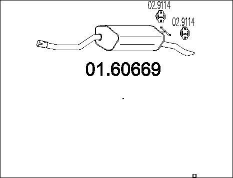 MTS 01.60669 - Silenziatore posteriore www.autoricambit.com