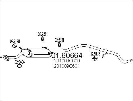 MTS 01.60664 - Silenziatore posteriore www.autoricambit.com