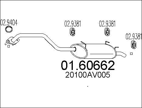 MTS 01.60662 - Silenziatore posteriore www.autoricambit.com