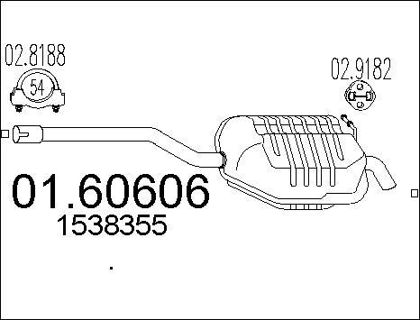 MTS 01.60606 - Silenziatore posteriore www.autoricambit.com