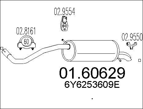 MTS 01.60629 - Silenziatore posteriore www.autoricambit.com