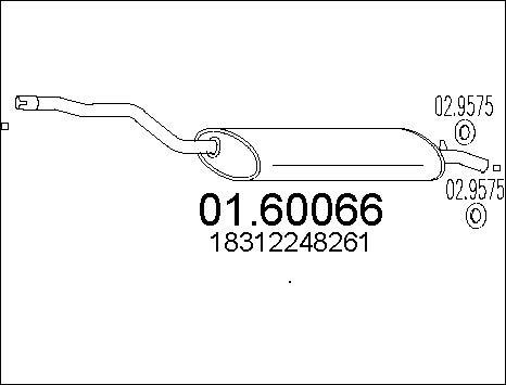 MTS 01.60066 - Silenziatore posteriore www.autoricambit.com