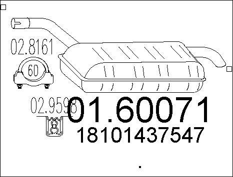 MTS 01.60071 - Silenziatore posteriore www.autoricambit.com