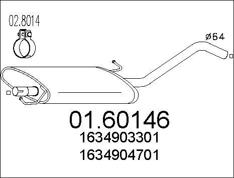 MTS 01.60146 - Silenziatore posteriore www.autoricambit.com