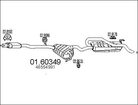 MTS 01.60349 - Silenziatore posteriore www.autoricambit.com