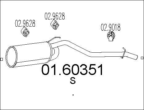 MTS 01.60351 - Silenziatore posteriore www.autoricambit.com