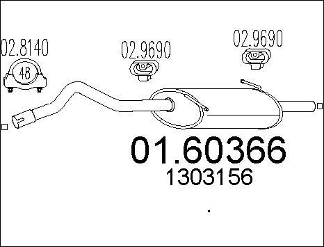 MTS 01.60366 - Silenziatore posteriore www.autoricambit.com