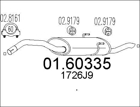 MTS 01.60335 - Silenziatore posteriore www.autoricambit.com