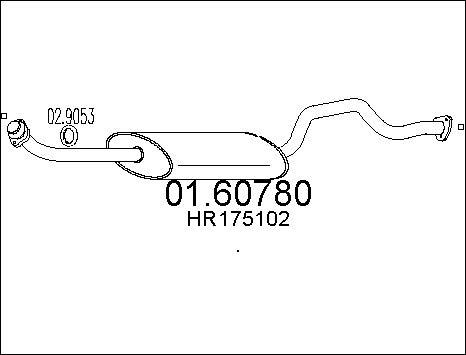 MTS 01.60780 - Silenziatore posteriore www.autoricambit.com