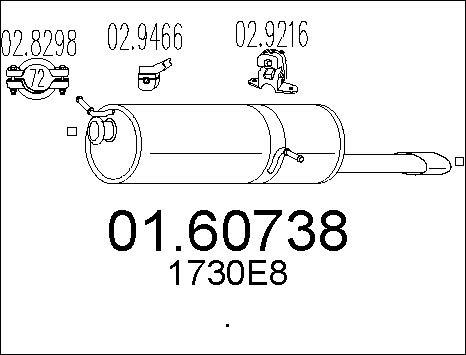 MTS 01.60738 - Silenziatore posteriore www.autoricambit.com