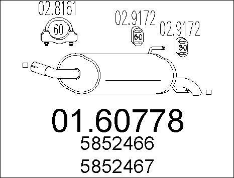 MTS 01.60778 - Silenziatore posteriore www.autoricambit.com