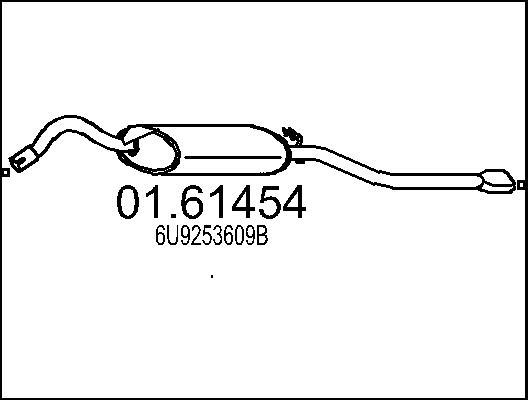 MTS 01.61454 - Silenziatore posteriore www.autoricambit.com