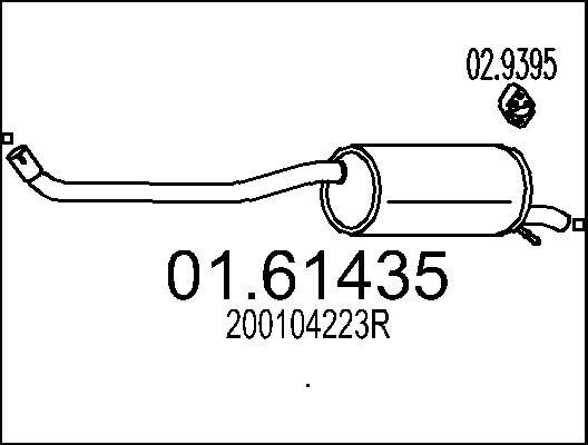 MTS 01.61435 - Silenziatore posteriore www.autoricambit.com