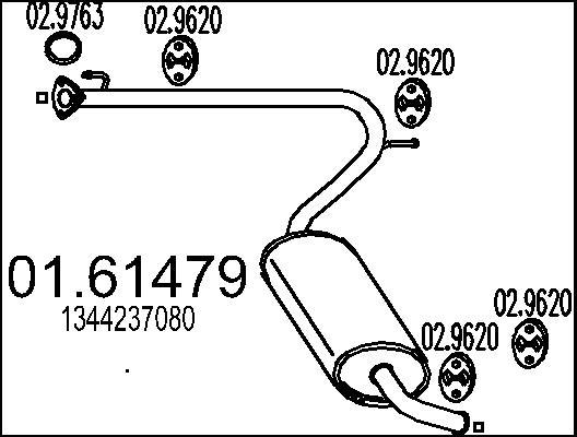 MTS 01.61479 - Silenziatore posteriore www.autoricambit.com